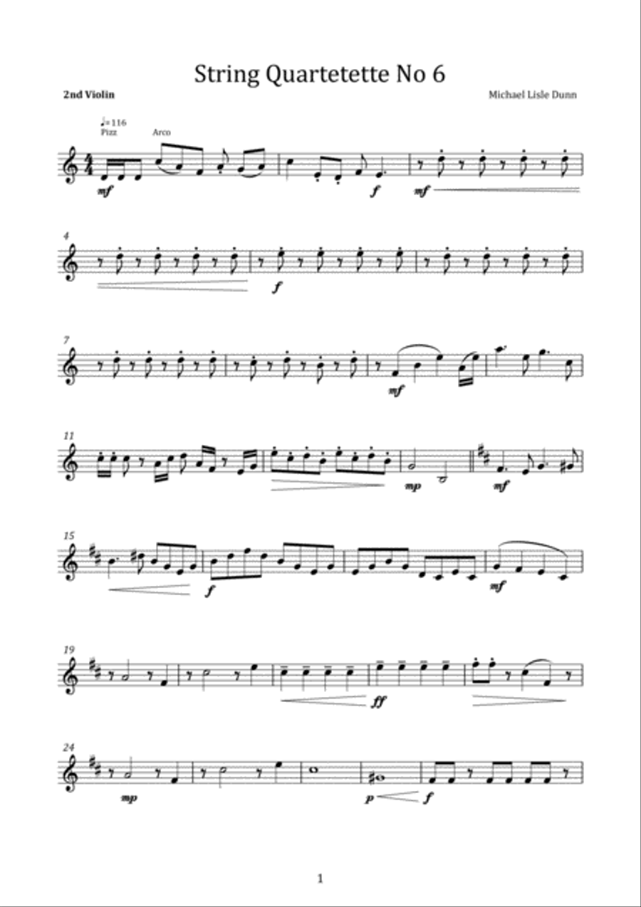 String Quartetette No 6 String Quartet scores gallery preview page 3