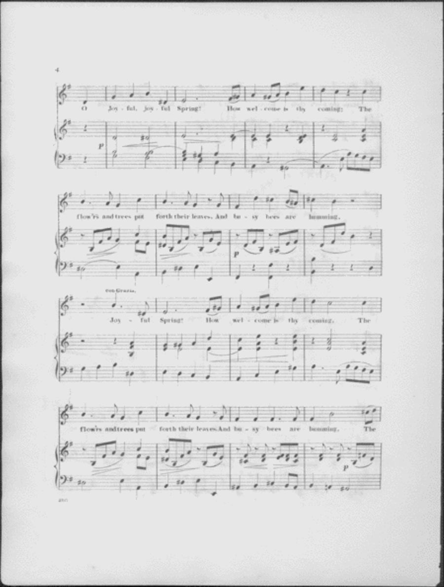 Joyful, Joyful Spring. Canzonet Voice scores gallery preview page 3
