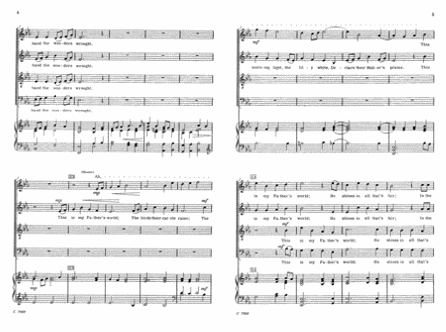 This Is My FatherS World 4-Part scores gallery preview page 5