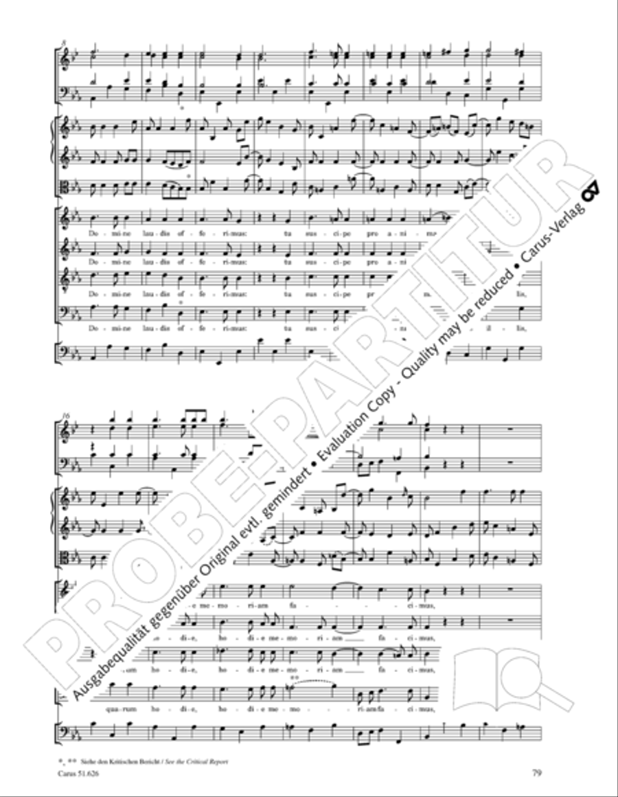 Missa longa in C major (Missa longa in C) 4-Part scores gallery preview page 91