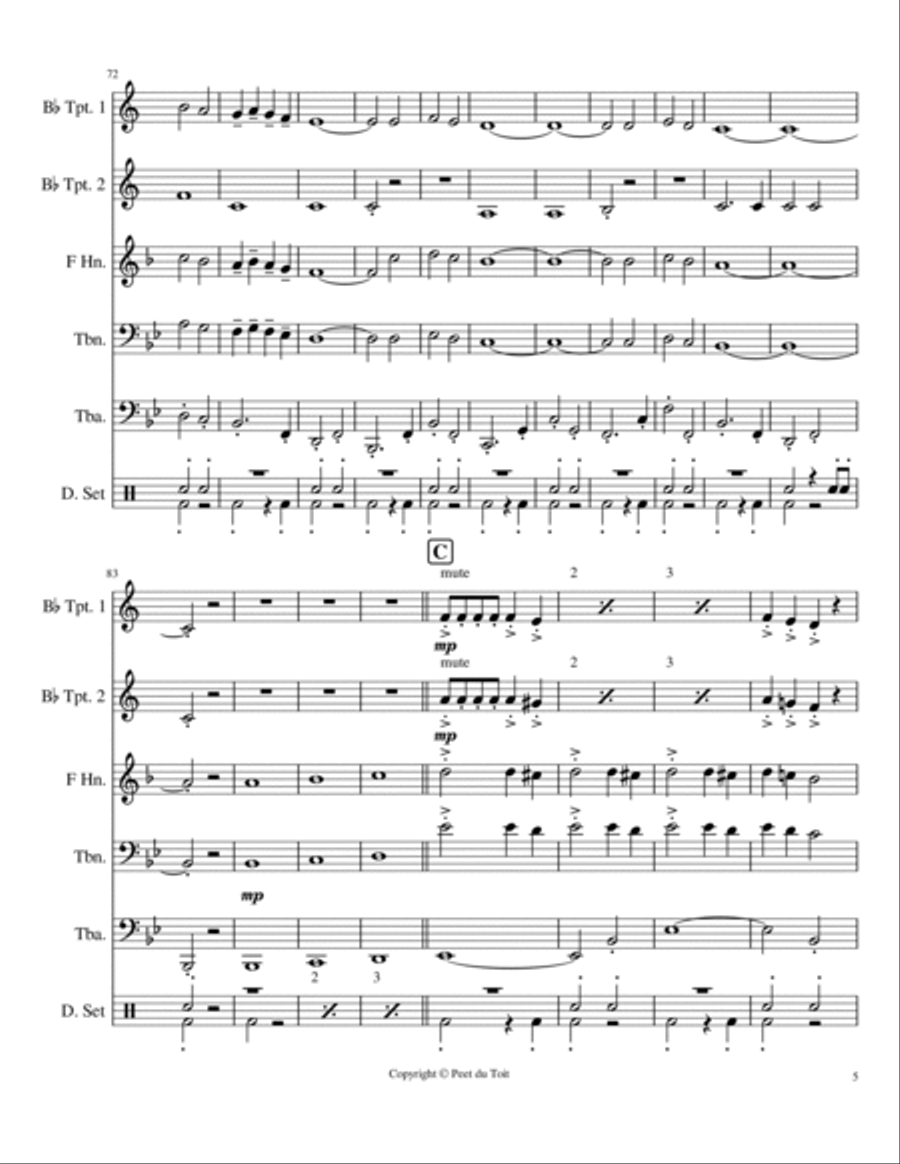 My Friend The Wind Small Ensemble scores gallery preview page 5