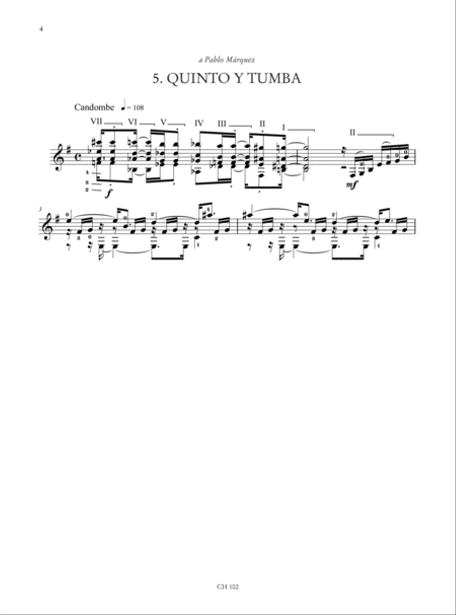5 Estudios Tangueros for Guitar (2006) Acoustic Guitar scores gallery preview page 4