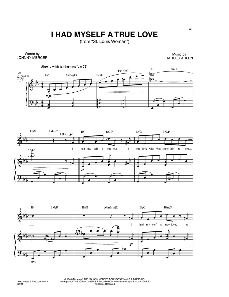 I Had Myself A True Love (from St. Louis Woman) Voice scores gallery preview page 1