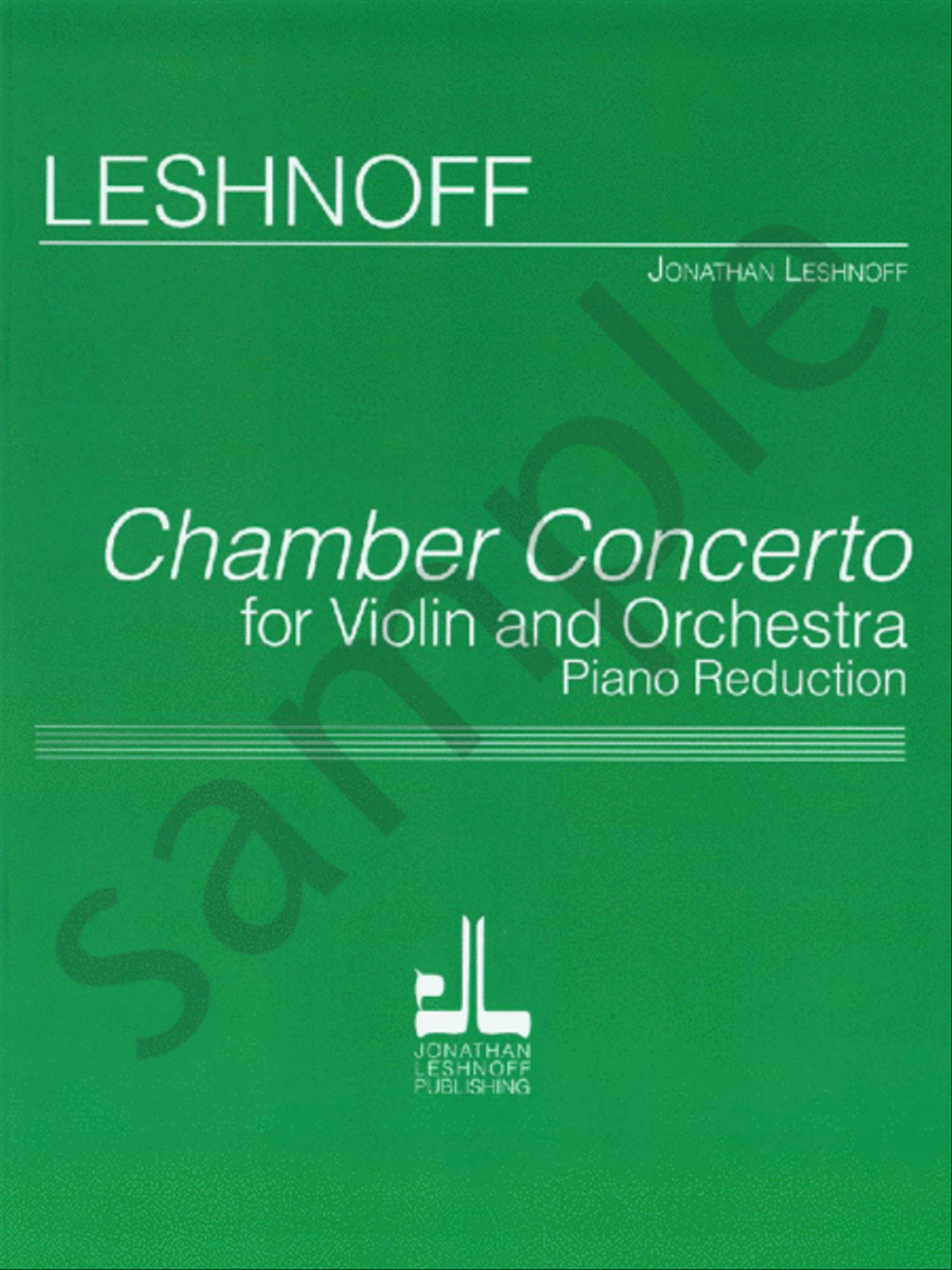Chamber Concerto Violin Solo scores gallery preview page 1