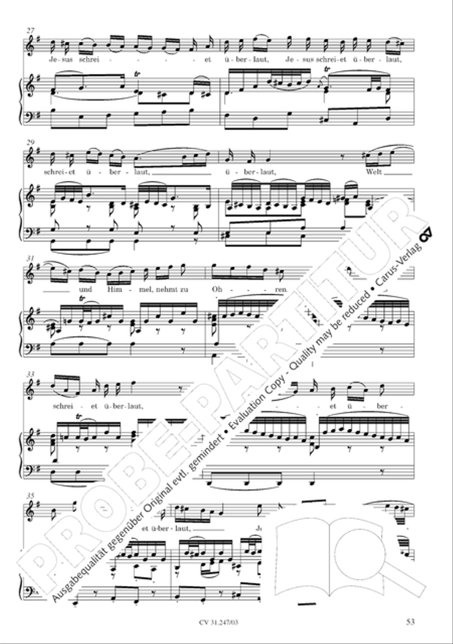 St. Mark Passion (Markus-Passion) 4-Part scores gallery preview page 54
