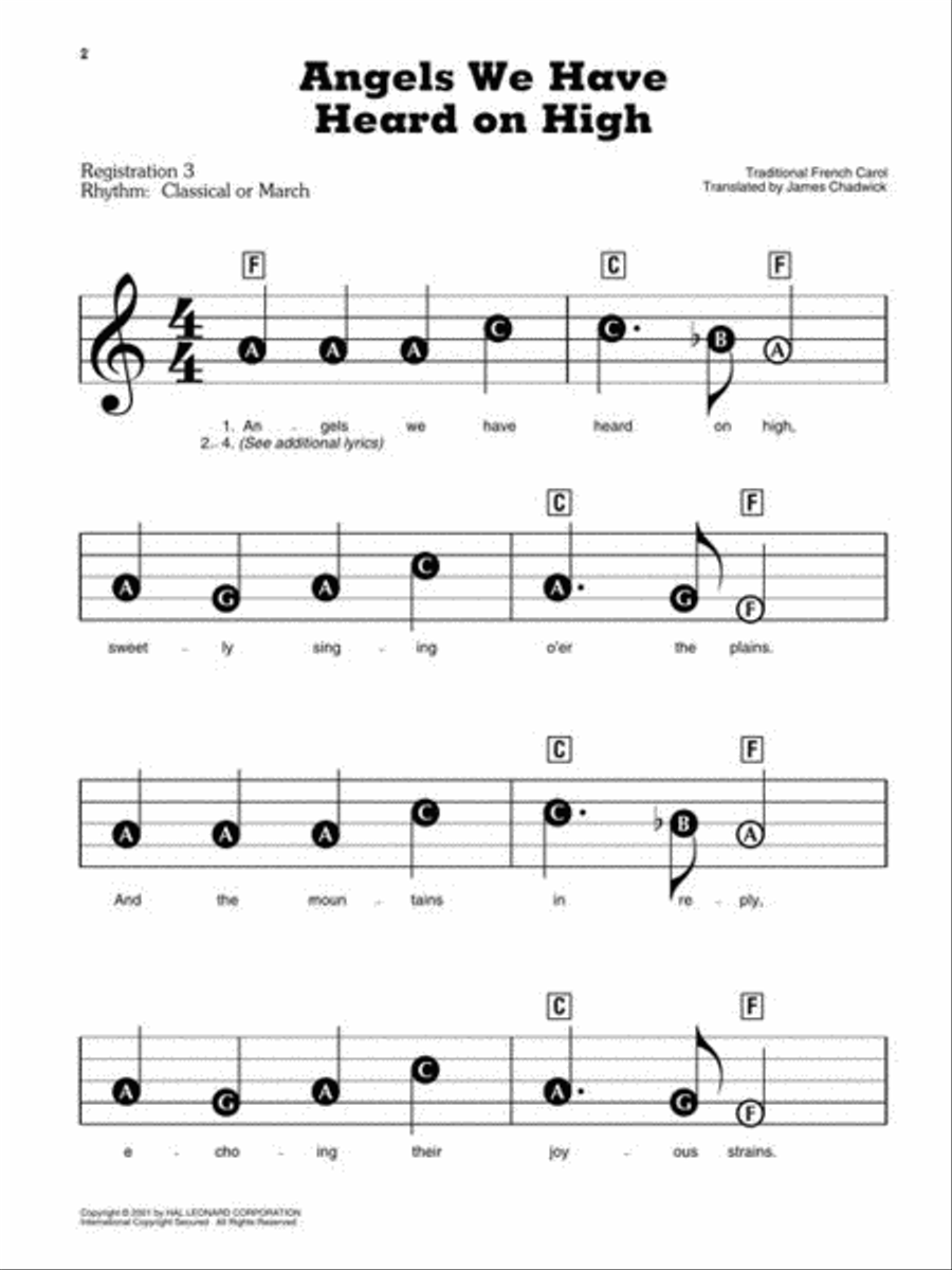 Christmas Songs with 3 Chords Voice scores gallery preview page 4