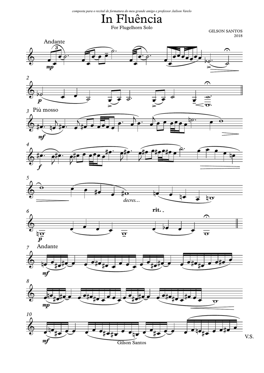 FIVE PIECES FOR FLUGELHORN SOLO Flugelhorn scores gallery preview page 4
