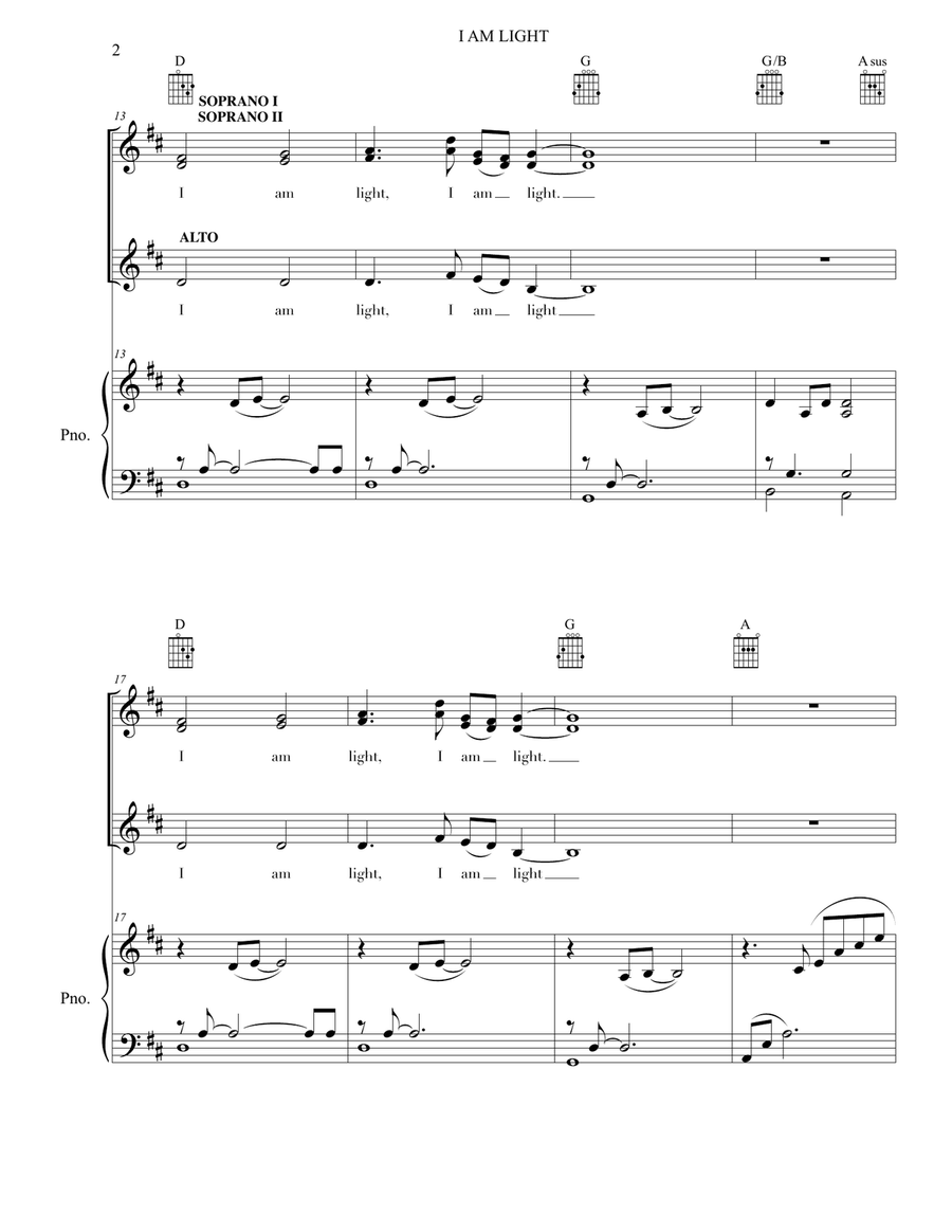 I Am Light Small Ensemble scores gallery preview page 2