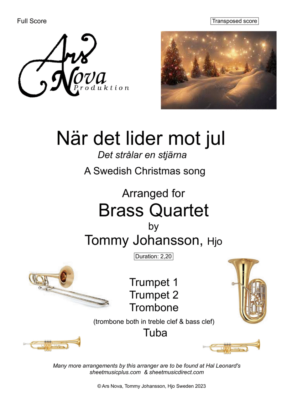 När det lider mot jul (Brass Quartet) image number null