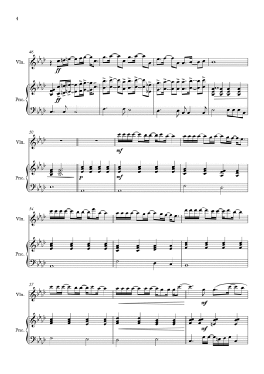 Vivo Per Lei Violin Solo scores gallery preview page 4