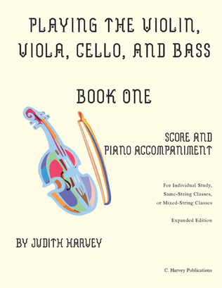 Book cover for Playing the Violin, Viola, Cello, and Bass Book One Score and Piano Accompaniment