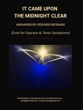 It Came Upon The Midnight Clear (Duet for Soprano and Tenor Saxophone)