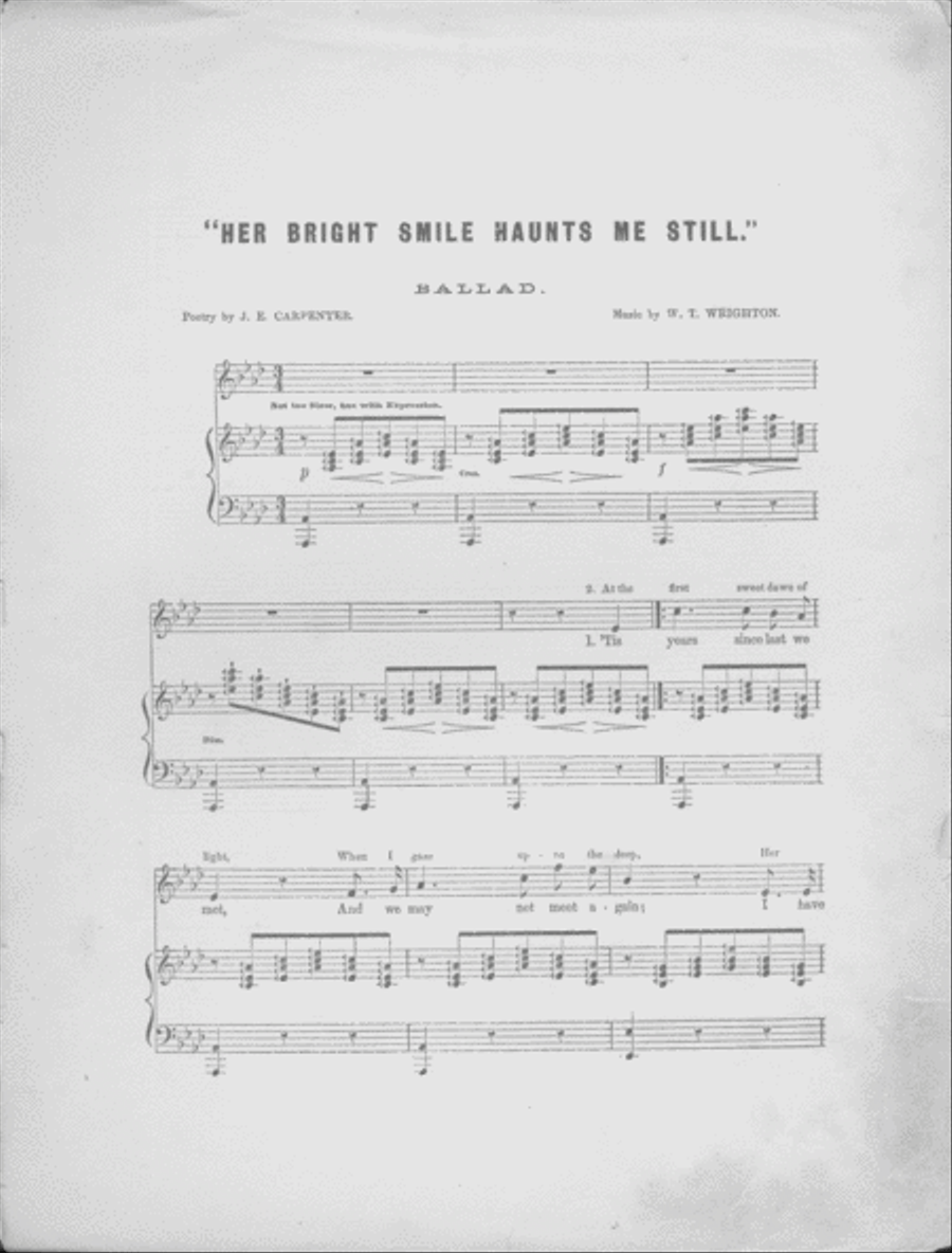 Her Bright Smile Haunts Me Still Voice scores gallery preview page 2