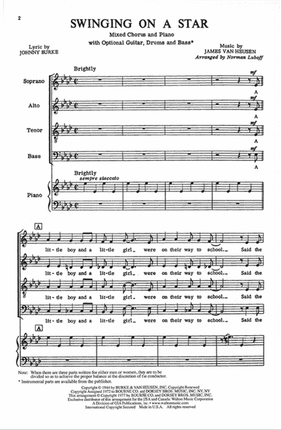 Swinging on a Star Divisi scores gallery preview page 2