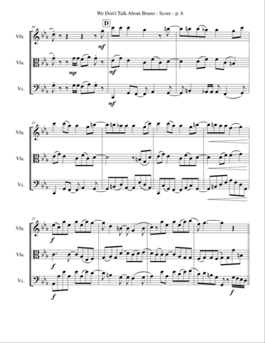 We Don't Talk About Bruno Bassoon scores gallery preview page 6