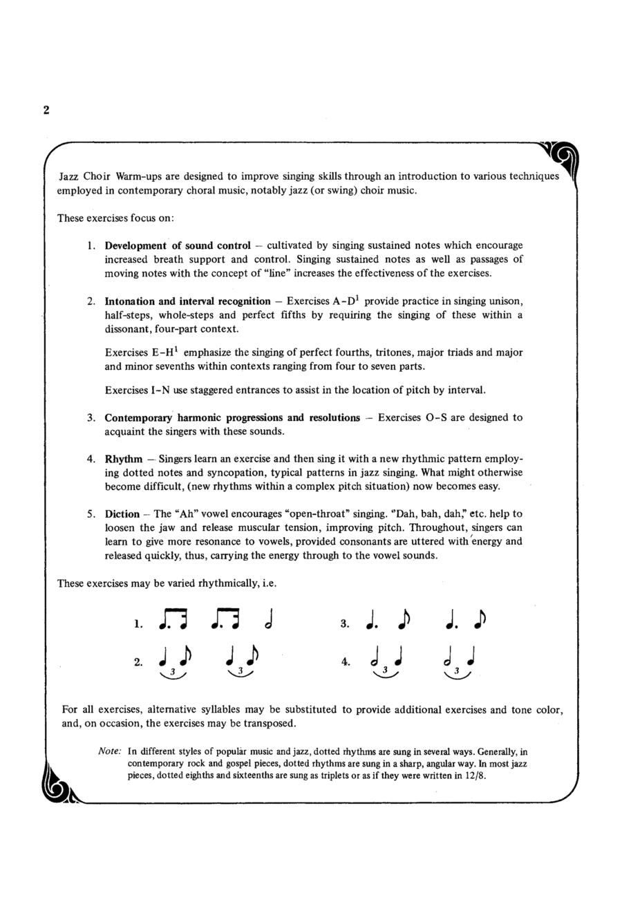 Jazz Choir Warm-Ups 4-Part scores gallery preview page 1