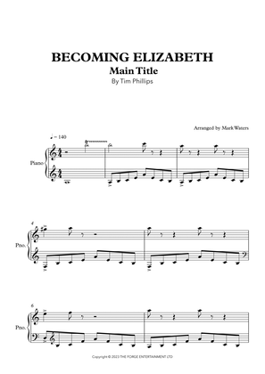 Book cover for Becoming Elizabeth Main Title