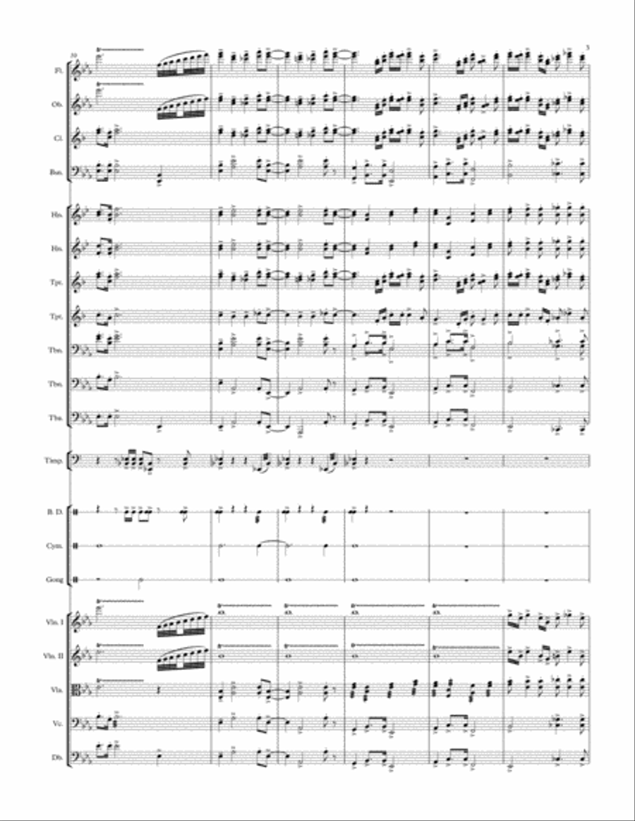 Canadian Fanfare Full Orchestra scores gallery preview page 3