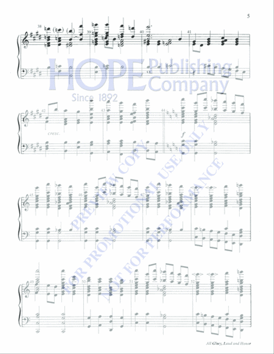 All Glory, Laud and Honor 5-Octaves scores gallery preview page 5