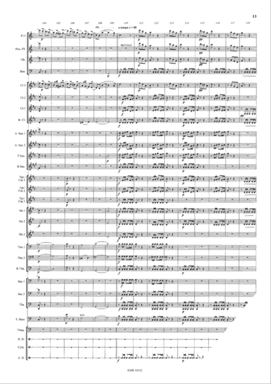 Die Fledermaus Overture Concert Band scores gallery preview page 14