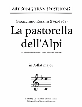 ROSSINI: La pastorella dell'Alpi (transposed to A-flat major)