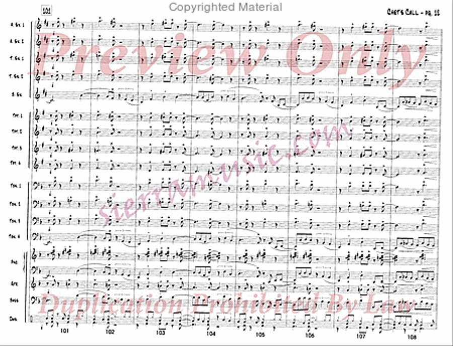 Chet's Call Chet's Call Big Band scores gallery preview page 13