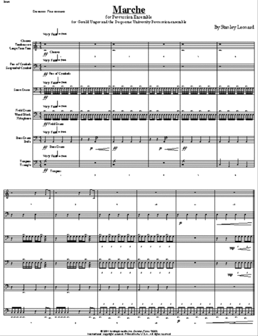 Marche Percussion Ensemble scores gallery preview page 2