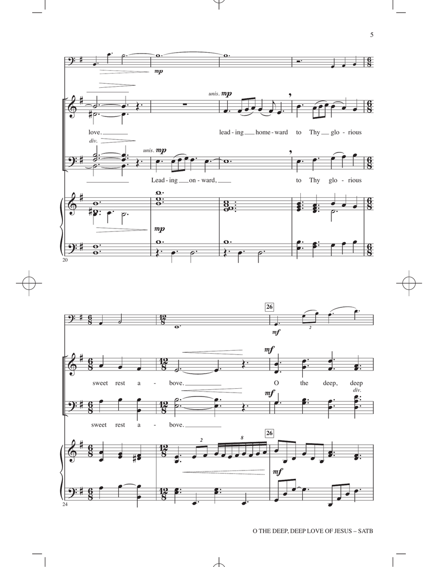O The Deep, Deep Love Of Jesus 4-Part scores gallery preview page 4