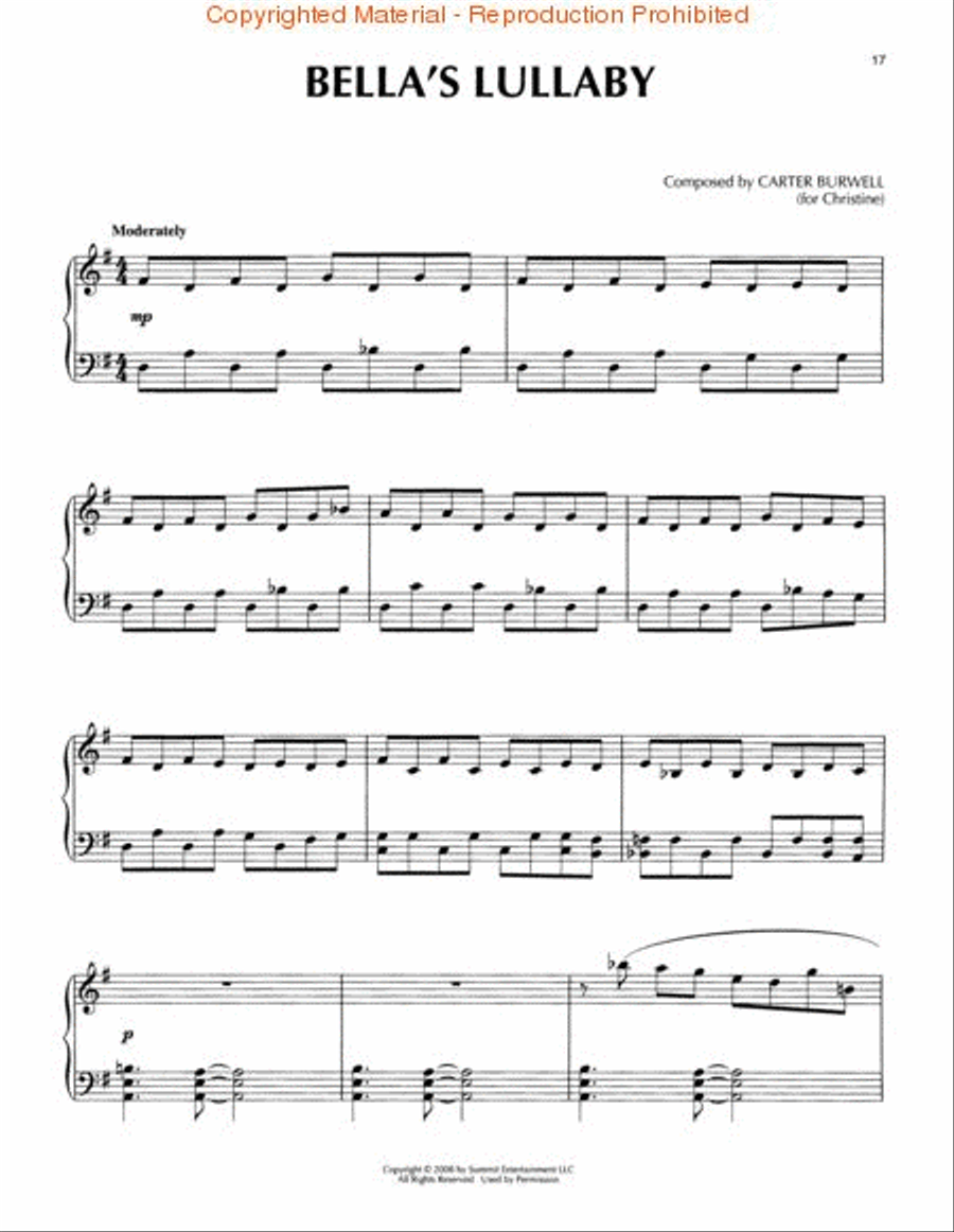 Twilight – The Score Piano Solo scores gallery preview page 2