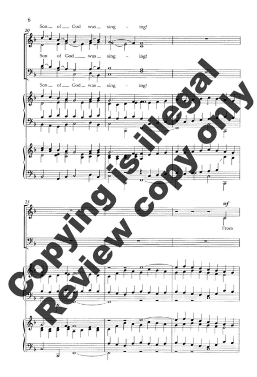 The Son of God Was Singing 4-Part scores gallery preview page 5