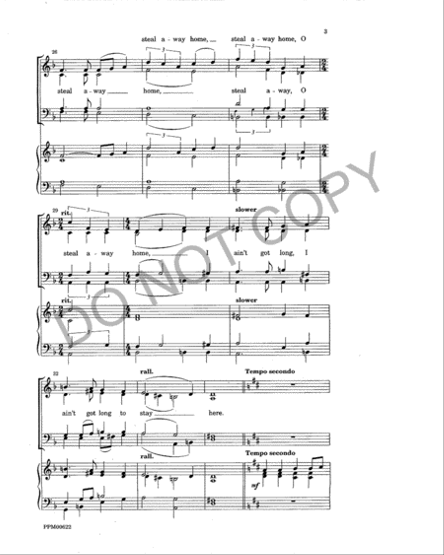 Steal Away to Jesus Steal Away to Jesus 4-Part scores gallery preview page 4