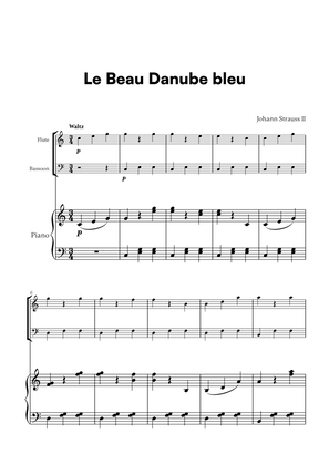 Johann Strauss II - Le Beau Danube bleu for Flute, Bassoon and Piano