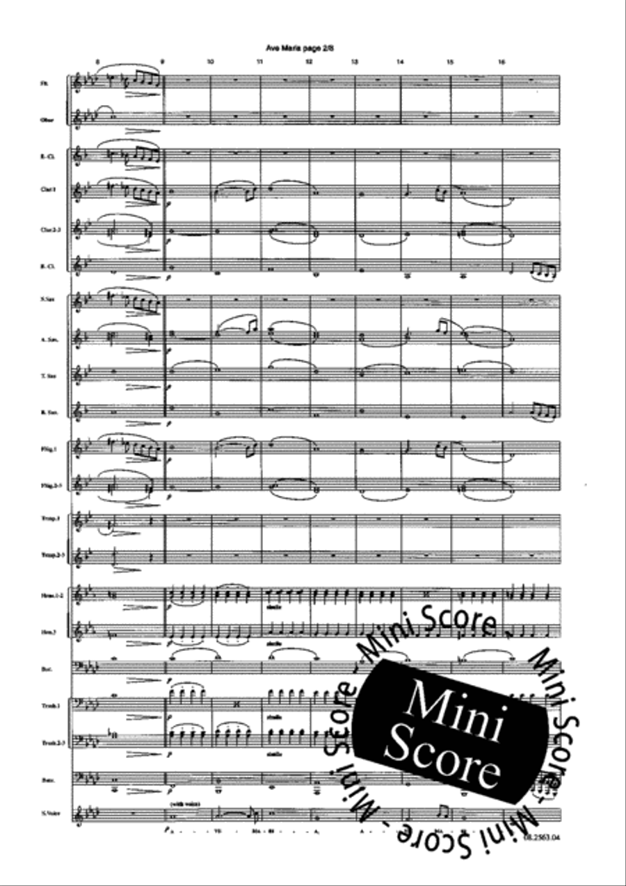 Ave Maria Fanfare Band scores gallery preview page 6