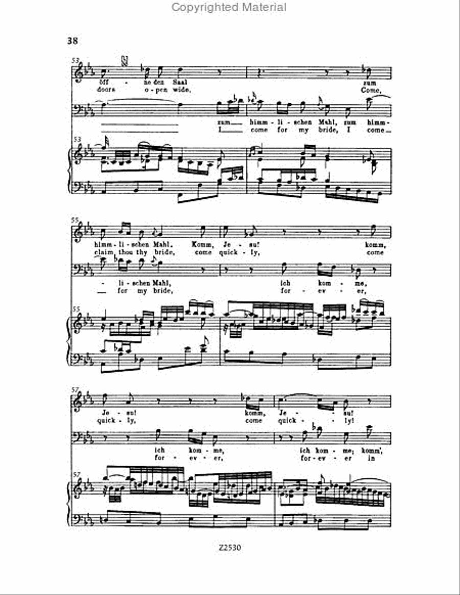 Wachet auf, ruft uns die Stimme, BWV 140 Choir scores gallery preview page 38