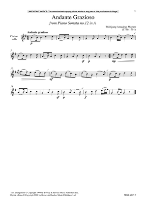 Andante Grazioso (from Piano Sonata No.12 In A)