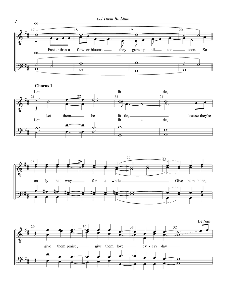 Let Them Be Little TTBB scores gallery preview page 2