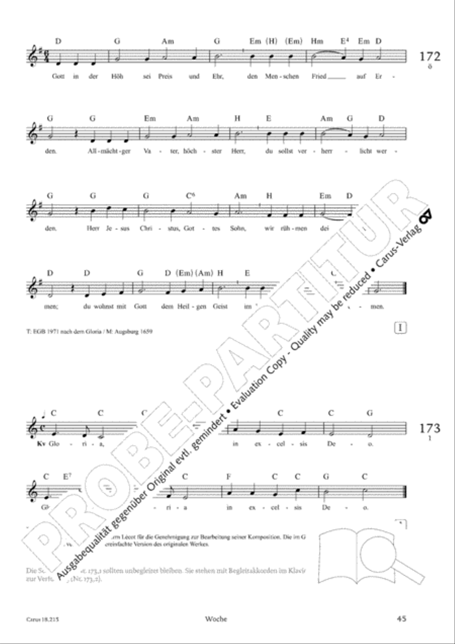 Gitarrenbuch zum Gotteslob Guitar scores gallery preview page 43