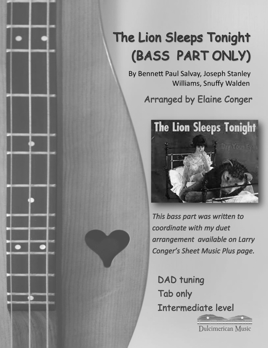 The Lion Sleeps Tonight The Lion Sleeps Tonight Dulcimer scores gallery preview page 1