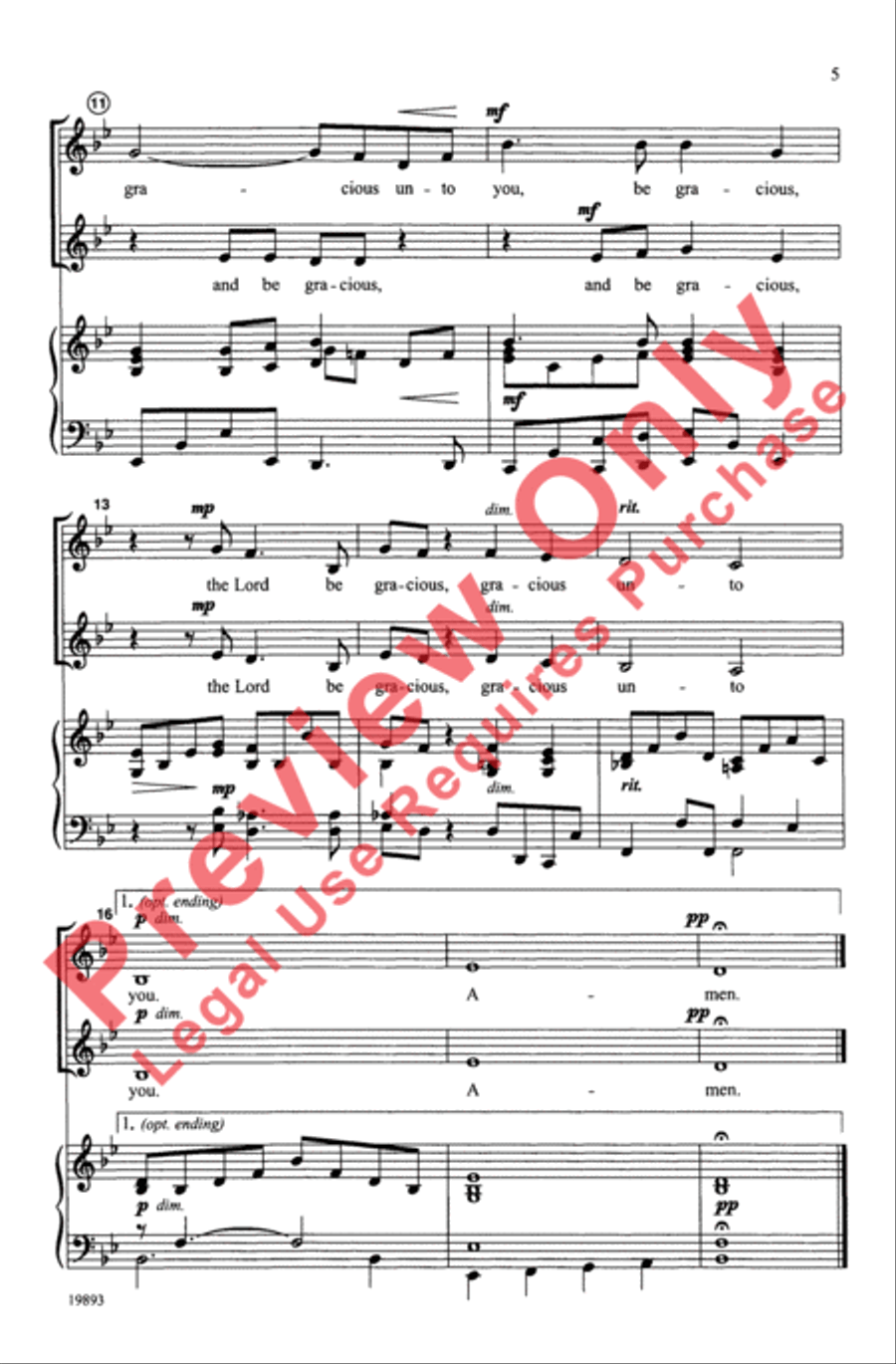 The Lord Bless You and Keep You 2-Part scores gallery preview page 5