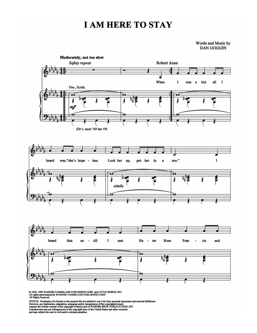 I Am Here To Stay