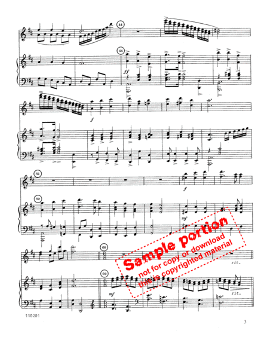 Hymn Fantasy (acc) Flute Duet scores gallery preview page 3