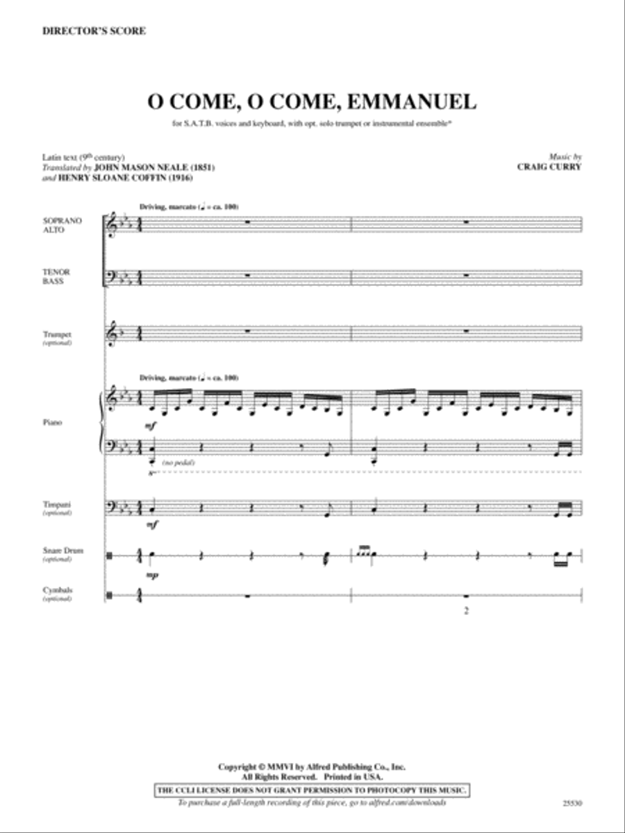 O Come, O Come, Emmanuel Choir scores gallery preview page 2