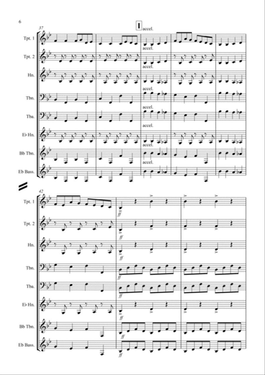 The Can Can for Brass Quintet Brass Quintet scores gallery preview page 6