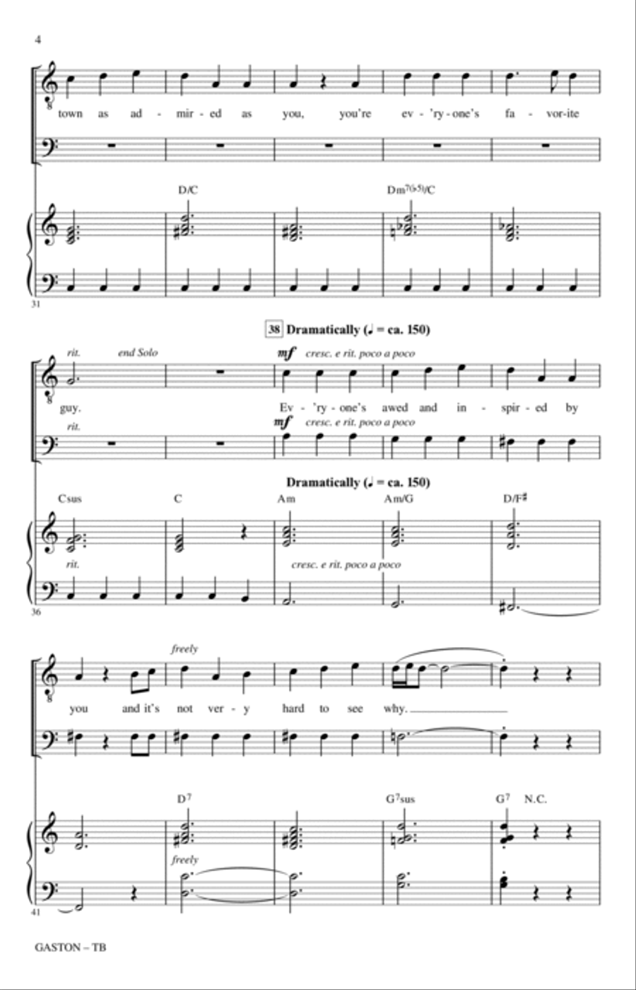 Gaston (from Beauty and The Beast) (arr. Roger Emerson) TB scores gallery preview page 3