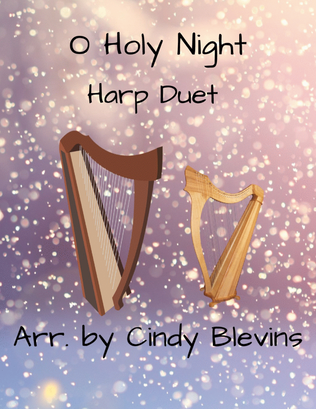 Book cover for O Holy Night, for Harp Duet