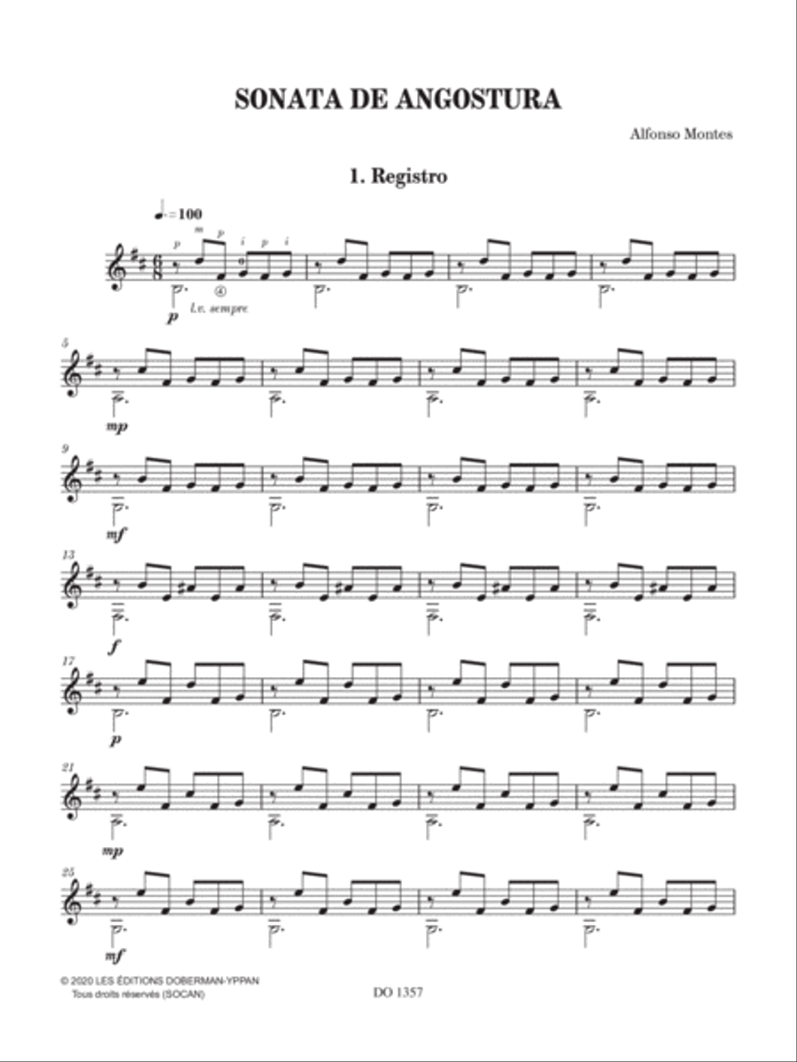 Sonata de Angostura Classical Guitar scores gallery preview page 3