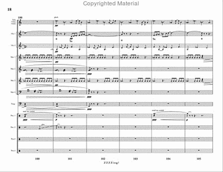 ZZZZing! ZZZZing! Percussion Ensemble scores gallery preview page 19