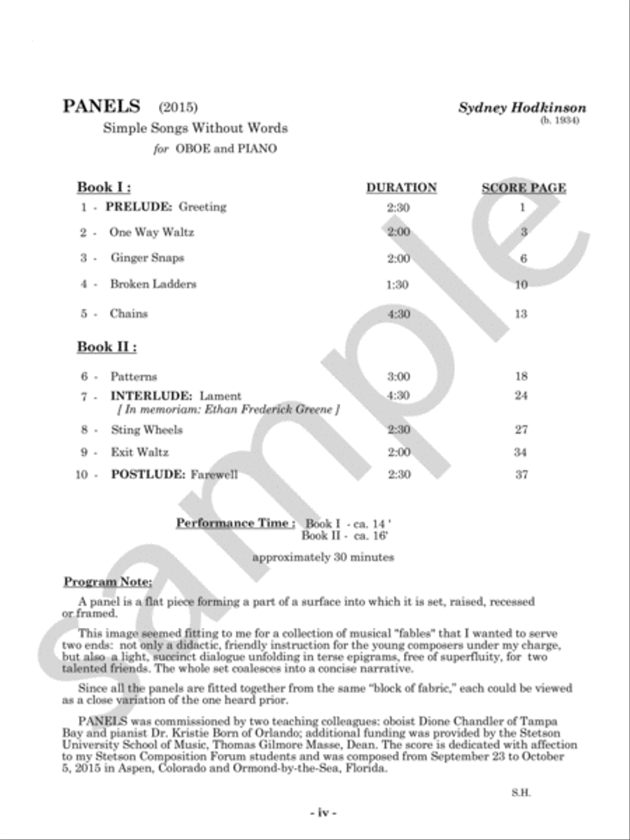 Panels Chamber Music scores gallery preview page 5