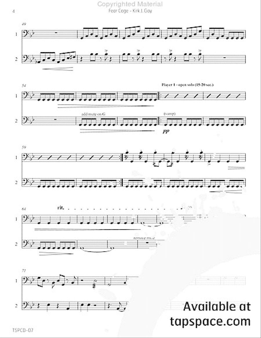 Fear Cage Fear Cage Percussion scores gallery preview page 7
