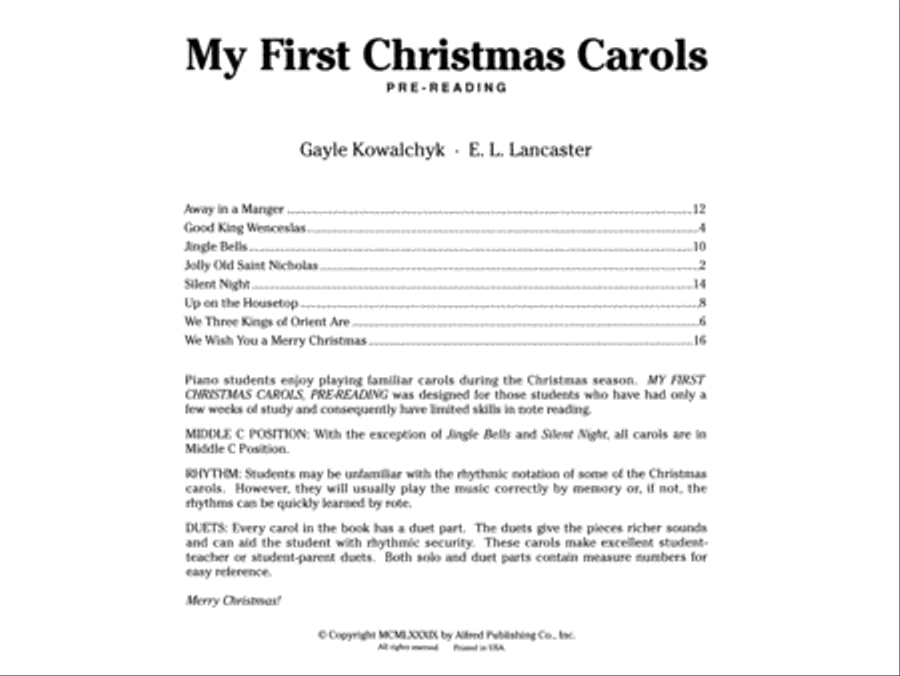 My First Christmas Carols Easy Piano scores gallery preview page 2